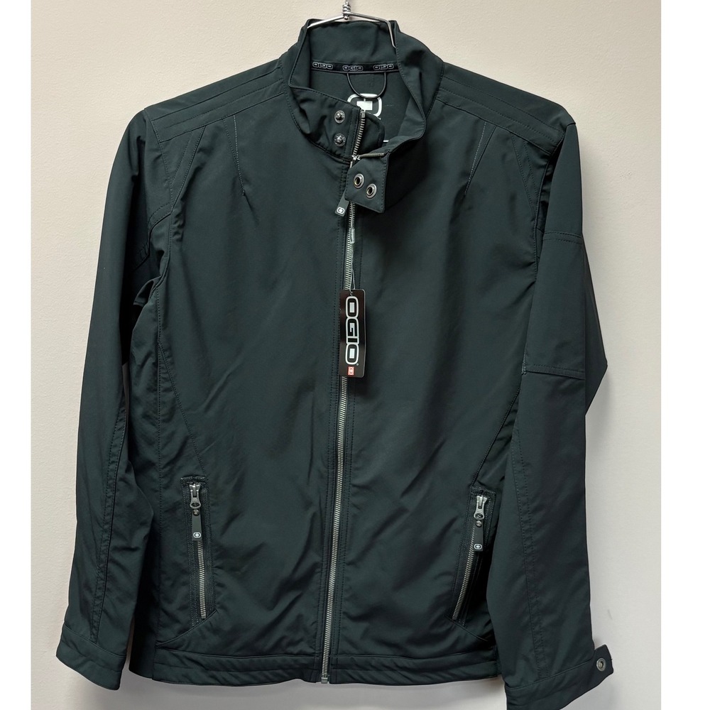 OGIO Mens Endurance Full Zip Jacket Black Water Resistant Windbreaker Medium